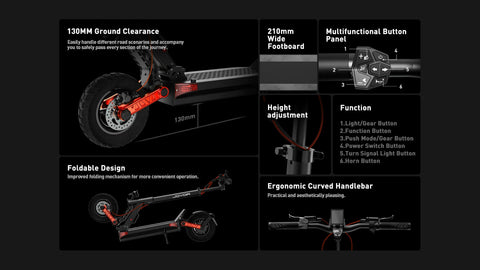 JOYOR S5-Z electric scooter metal frame and folding structure detail